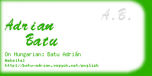 adrian batu business card
